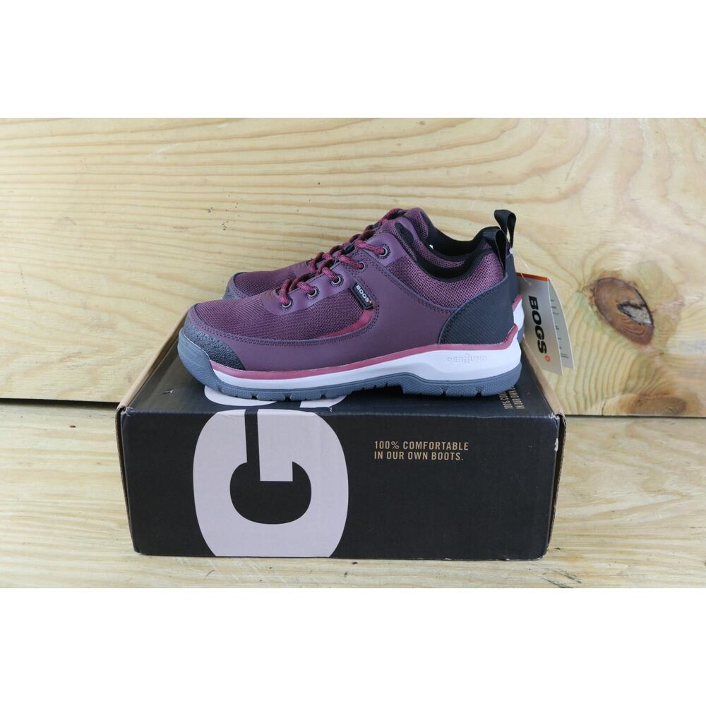 New Bogs Shoes Womens 6.5 Purple Plume Shale Composite Toe ESD Work Shoes